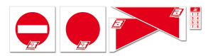 Enduro Track Arrows/sign Kit Red, White