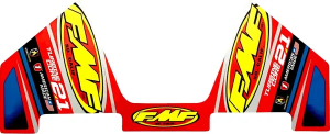 Fmf Exhaust Replacement Decal Blue, Yellow