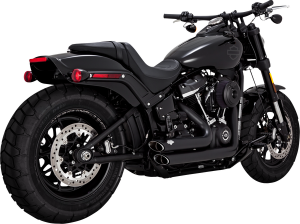Shortshots Staggered Exhaust System Black, Matte Black, 1, nordicamoto.ro