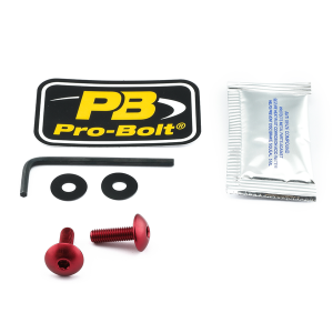 Screen Bolt Aluminium Red