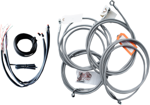 Complete Stainless Braided Handlebar Cable/brake Line Kit Silver