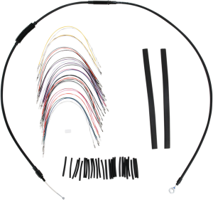 Complete Black Vinyl Handlebar Cable/line Kit For Ape Hanger Handlebars Black, 1, nordicamoto.ro