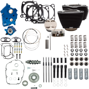 124(r) Power Package Engine Performance Kit Wrinkle Black, Non-highlighted Fins, 2, nordicamoto.ro