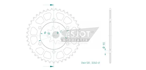 Pinion standard spate 520 negru, 2, nordicamoto.ro