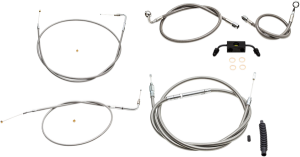 Standard Stainless Braided Handlebar Cable/brake Line Kit Silver, 1, nordicamoto.ro