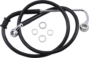 Extended Length Stainless Steel Brake Line Black, Vinyl Coated