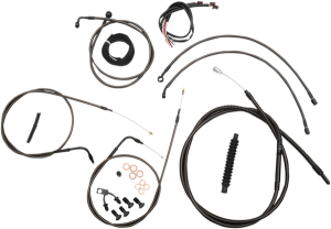 Complete Midnight Braided Handlebar Cable/brake Line Kit Black