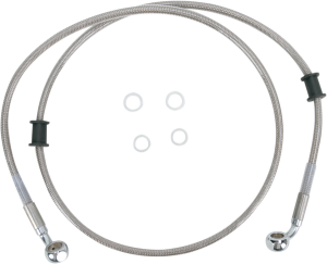 Stainless Steel Brake Line Kit Silver, Clear-coated