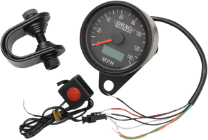 Programmable Mini Electronic Speedometer With Odometer/tripmeter Black, 1, nordicamoto.ro