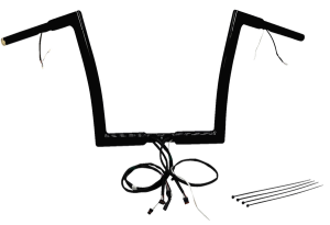 Plug & Play Ez Install 1-1/4(r) Flat Top Handlebar Kit Black, 2, nordicamoto.ro