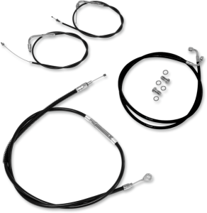 Black Handlebar Cable/line Kit Silver