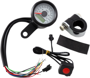 1-7/8(r) Programmable Imperial Speedometer With Indicator Lights White, 1, nordicamoto.ro