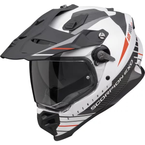 Casca enduro/adventure SCORPION ADF-9000 AIR FEAT S Alb mat/Negru/Rosu, 4, nordicamoto.ro