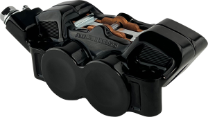 4-piston Radial Caliper Black, Anodized