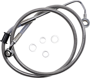 Extended Length Stainless Steel Brake Line Silver, Clear-coated Oversize [+203 mm (8'')], 1, nordicamoto.ro