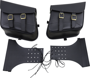 Brass Monkey Slant Saddlebags Black, 5, nordicamoto.ro