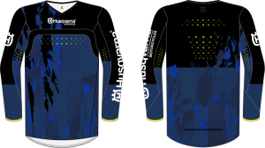 Tricouri sport, Railed Jersey BLK/BLUE, nordicamoto.ro