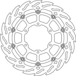 Brake Rotor Floating Flame Black Black, 1, nordicamoto.ro
