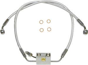 Designer Series Dot Front Lower Brake Line Kit Chrome, Sterling Chromite® Ii, 2, nordicamoto.ro