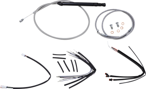 Handlebar Cable And Brake Line Kit For Burly Ape Handlebars Silver