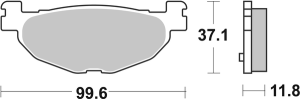 Hf Street Ceramic Organic Brake Pads, 2, nordicamoto.ro