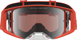 Ochelari Copii Alpinestars Vision Vesta Argintiu/Portocaliu/Lentila Colorata, 4, nordicamoto.ro