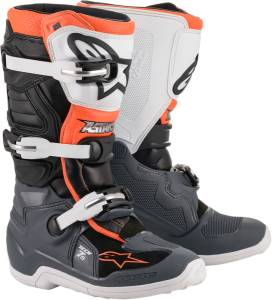Tech 7s Youth Boots Black, Gray, Orange, White