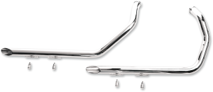 1-3/4(r) Dual Slash-cut Drag Pipes Chrome