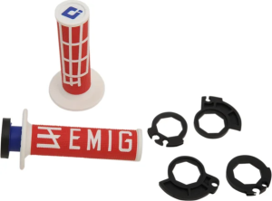 Emig Racing V2 Lock-on Grips Red, White 