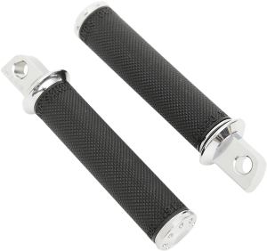 Tracker Footpegs Silver, Black, 2, nordicamoto.ro
