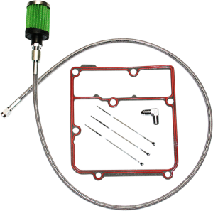 Oil Tank Breather Kit Silver, 1, nordicamoto.ro