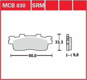 Srm Series Sindered Scooter Brake Pads