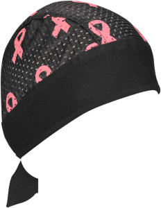 Headwrap Vented Sport Flydanna® Pink Ribbon One Size Black, Pink, 1, nordicamoto.ro