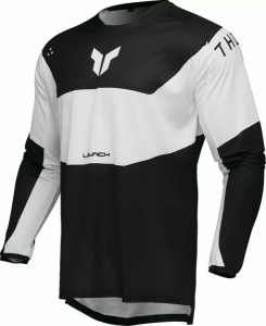 Tricou Enduro Thor Launchmode Storm Black/White