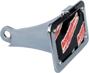 Side Mount License Plate With Led Tag Light White