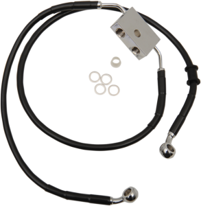 Extended Length Brake Line Black, Vinyl Coated