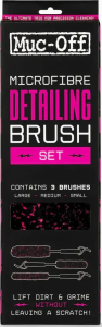 Microfibre Detailing Brush Set X 3 Black, Pink, 3, nordicamoto.ro