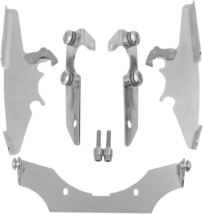 Fats/slim Windshield Trigger-lock Complete Mount Kit Polished, 1, nordicamoto.ro