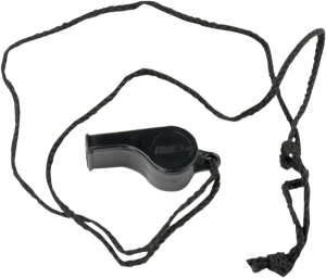 Whistle With Cord Black