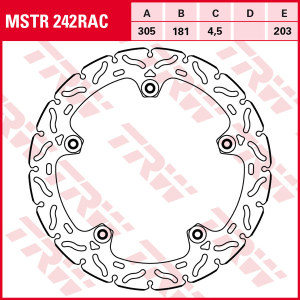 Brake Rotor With Rivets Silver, Stainless Steel