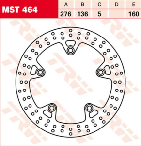 Disc de frână fix, rotund, 250–299 mm, 2, nordicamoto.ro
