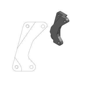 Supermoto Street Rotor Adapter Bracket Black