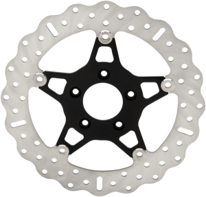 Fsd Series Stainless Steel Front Brake Rotor For Big Twins Black, Polished