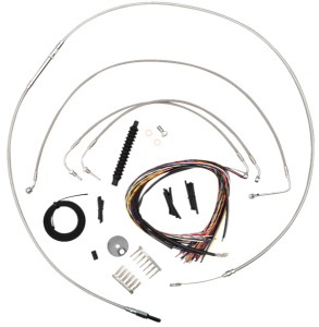 Complete Stainless Braided Handlebar Cable/brake Line Kit Silver