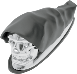 Shrouded Skull Fender Ornament Black, Chrome