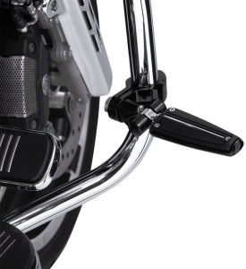 Engine Guard Highway Peg Hingeless Mounting Clamp Kit Black