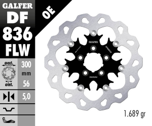 Wave® Brake Rotor Black, Silver