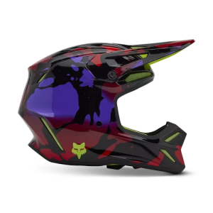 Casca Fox V3 Throttle Galben Fluo XXL, 3, nordicamoto.ro