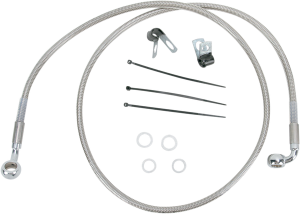 Extended Length Stainless Steel Brake Line Kit Silver, Clear-coated Oversize [+51 mm (2'')], 1, nordicamoto.ro