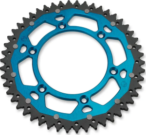 MOOSE RACING Pinion dublu spate – negru, albastru, anodizat 